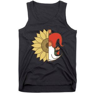 Colorful Garden Gnomes With Sunflower Tank Top