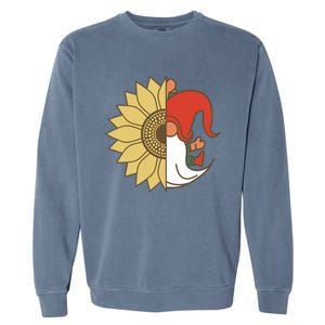 Colorful Garden Gnomes With Sunflower Garment-Dyed Sweatshirt