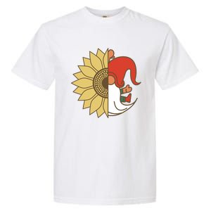 Colorful Garden Gnomes With Sunflower Garment-Dyed Heavyweight T-Shirt