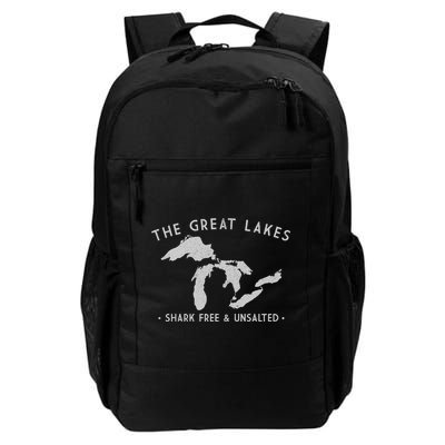 Cool Gift Great Lakes Shark Free And Unsalted Funny Vintage Backpack