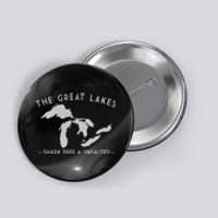 Cool Gift Great Lakes Shark Free And Unsalted Funny Vintage Button