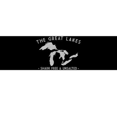 Cool Gift Great Lakes Shark Free And Unsalted Funny Vintage Bumper Sticker