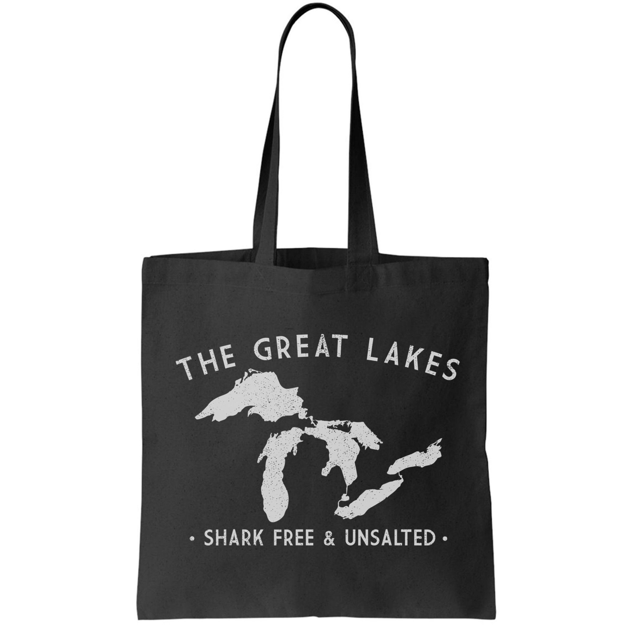 Cool Gift Great Lakes Shark Free And Unsalted Funny Vintage Bag