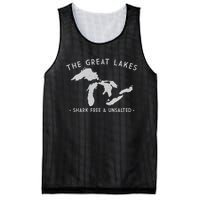 Cool Gift Great Lakes Shark Free And Unsalted Funny Vintage Mesh Reversible Basketball Jersey Tank