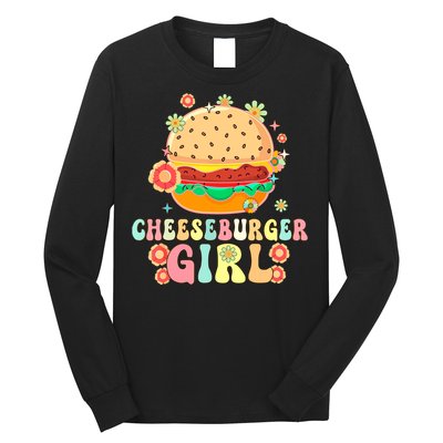 Cheeseburger Girl Groovy Burger Girl Long Sleeve Shirt