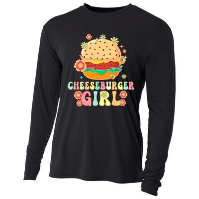 Cheeseburger Girl Groovy Burger Girl Cooling Performance Long Sleeve Crew