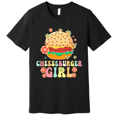 Cheeseburger Girl Groovy Burger Girl Premium T-Shirt