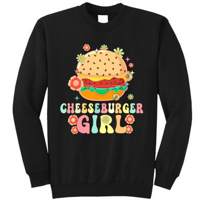 Cheeseburger Girl Groovy Burger Girl Tall Sweatshirt