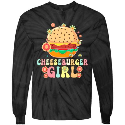 Cheeseburger Girl Groovy Burger Girl Tie-Dye Long Sleeve Shirt