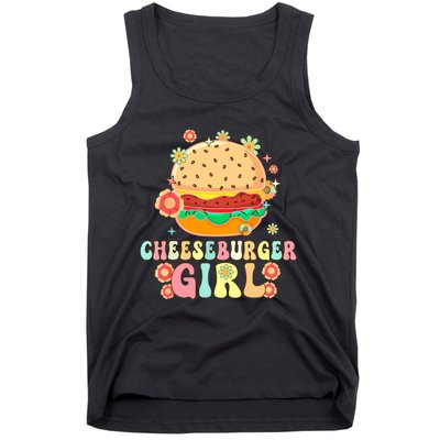 Cheeseburger Girl Groovy Burger Girl Tank Top