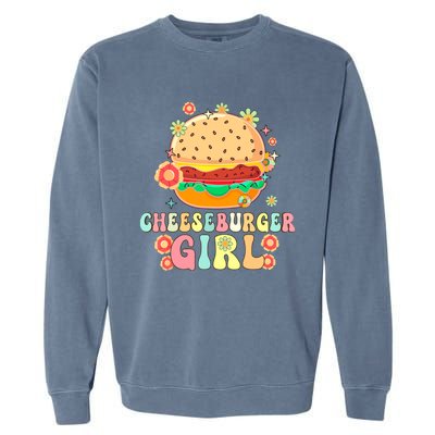 Cheeseburger Girl Groovy Burger Girl Garment-Dyed Sweatshirt