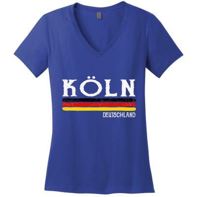 Cologne Germany Gift Koln Souvenir Women's V-Neck T-Shirt