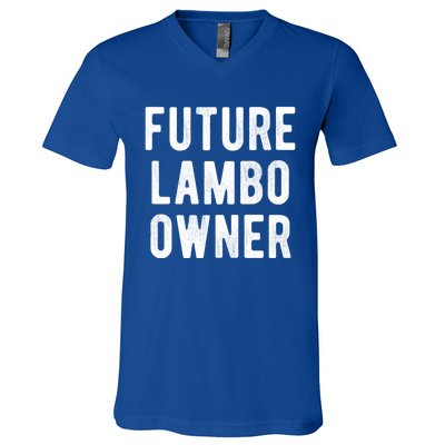 Cryptocurrency Great Gift Future Lambo Owner Funny Bitcoin Gift V-Neck T-Shirt