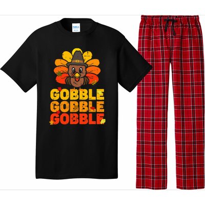 cute gobble gobble turkey thanksgiving day  Pajama Set