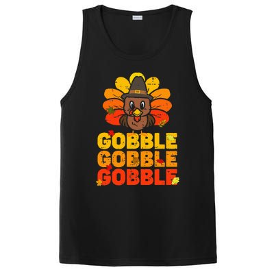 cute gobble gobble turkey thanksgiving day  PosiCharge Competitor Tank