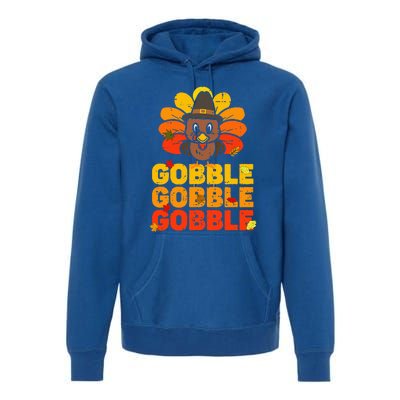 cute gobble gobble turkey thanksgiving day  Premium Hoodie