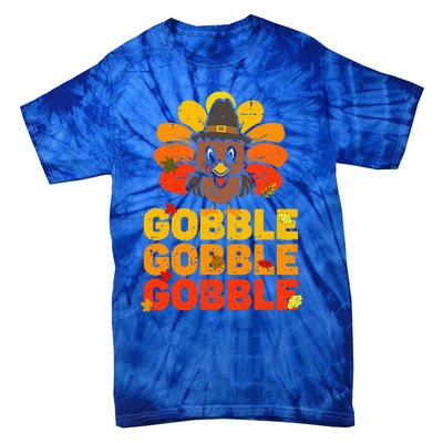 cute gobble gobble turkey thanksgiving day  Tie-Dye T-Shirt