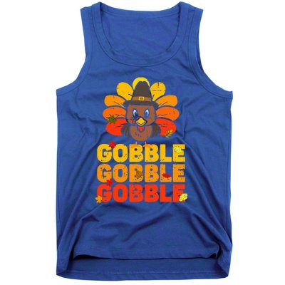 cute gobble gobble turkey thanksgiving day  Tank Top