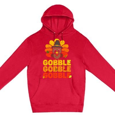 cute gobble gobble turkey thanksgiving day  Premium Pullover Hoodie