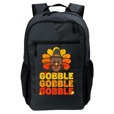 cute gobble gobble turkey thanksgiving day  Daily Commute Backpack