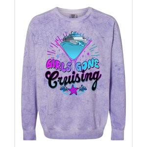 Cute Girl Gone Cruising Girl Trip Colorblast Crewneck Sweatshirt