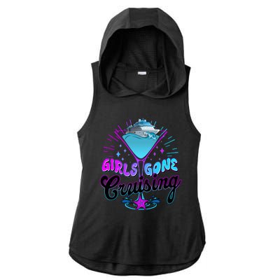 Cute Girl Gone Cruising Girl Trip Ladies PosiCharge Tri-Blend Wicking Draft Hoodie Tank