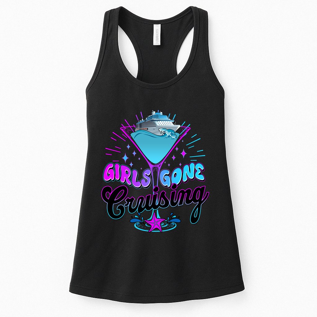 Cute Girl Gone Cruising Girl Trip Womens Tank Top