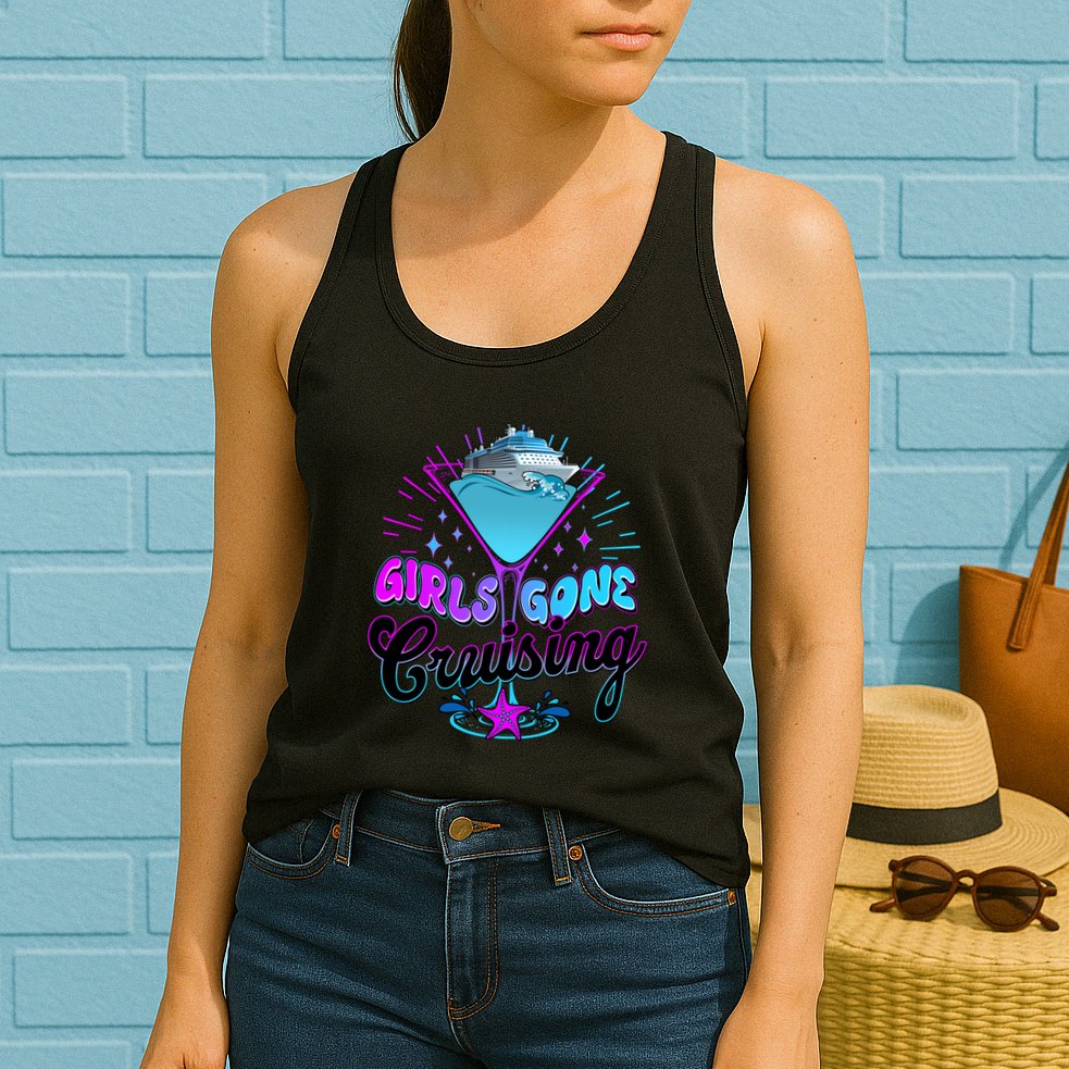 Cute Girl Gone Cruising Girl Trip Womens Tank Top