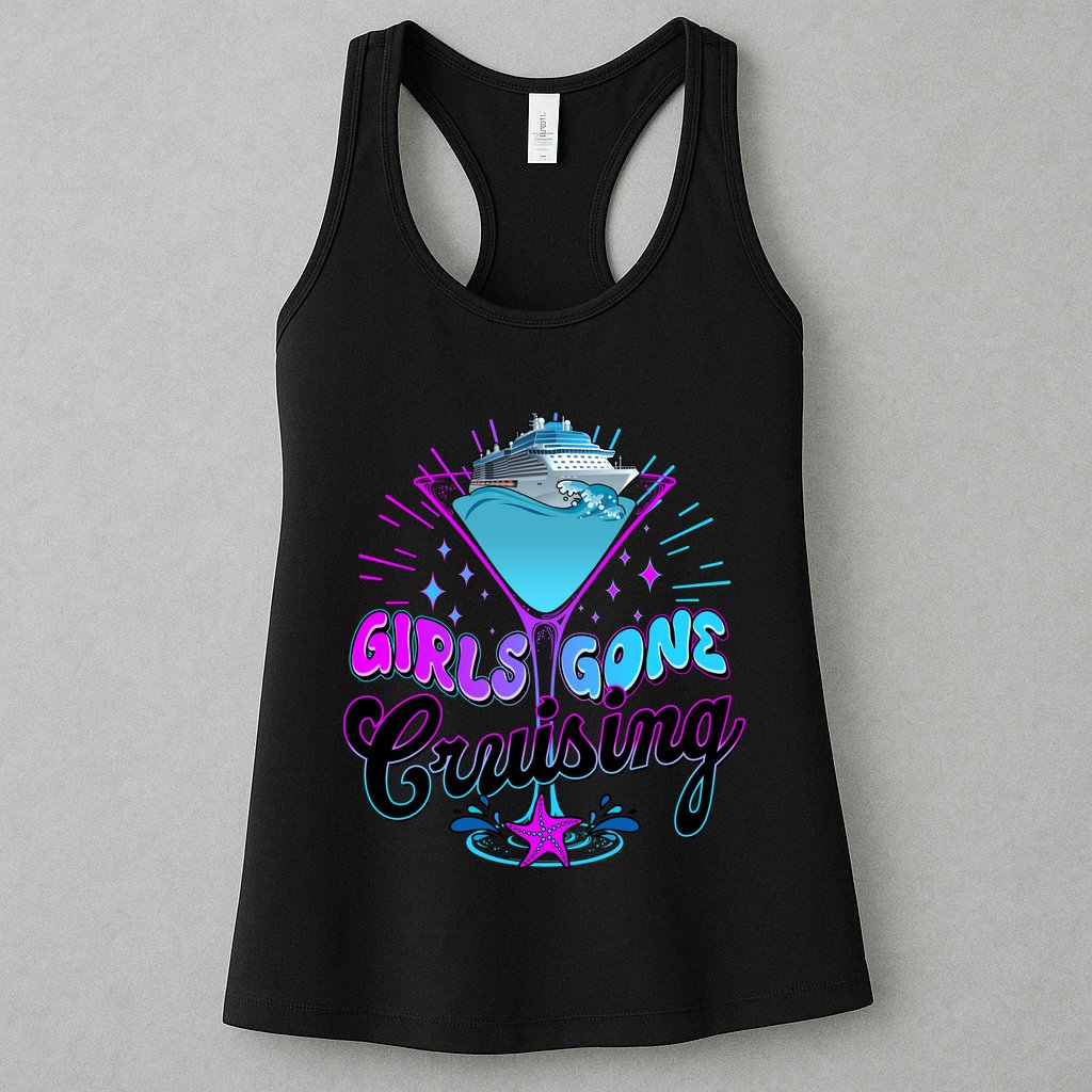 Cute Girl Gone Cruising Girl Trip Womens Tank Top