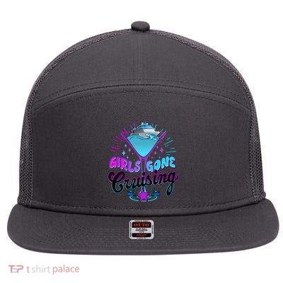 Cute Girl Gone Cruising Girl Trip 7 Panel Mesh Trucker Snapback Hat