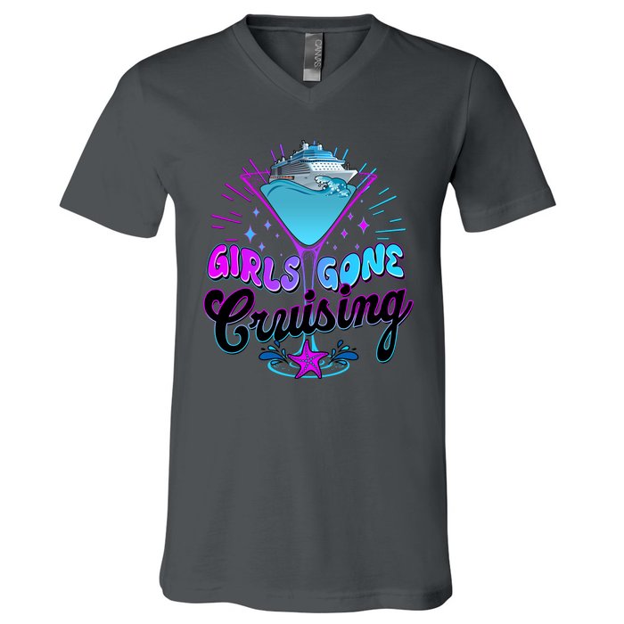 Cute Girl Gone Cruising Girl Trip V-Neck T-Shirt