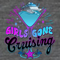 Cute Girl Gone Cruising Girl Trip Button