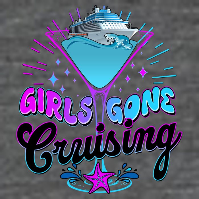 Cute Girl Gone Cruising Girl Trip Button