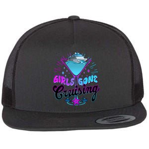 Cute Girl Gone Cruising Girl Trip Flat Bill Trucker Hat