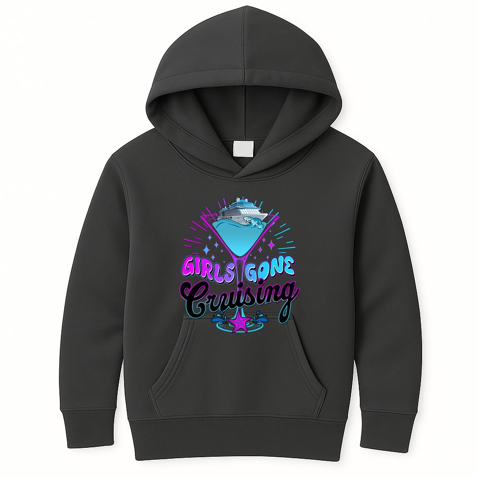 Cute Girl Gone Cruising Girl Trip Kids Hoodie