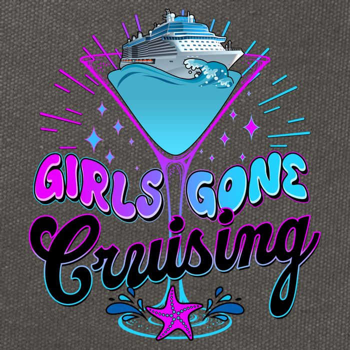Cute Girl Gone Cruising Girl Trip Cotton Canvas Backpack