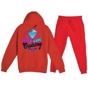 Cute Girl Gone Cruising Girl Trip Premium Hooded Sweatsuit Set