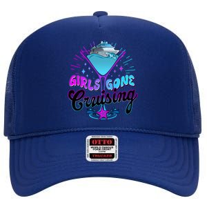 Cute Girl Gone Cruising Girl Trip High Crown Mesh Back Trucker Hat