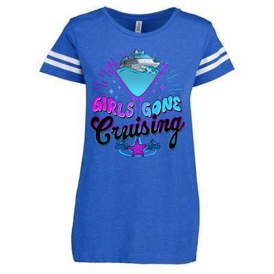 Cute Girl Gone Cruising Girl Trip Enza Ladies Jersey Football T-Shirt