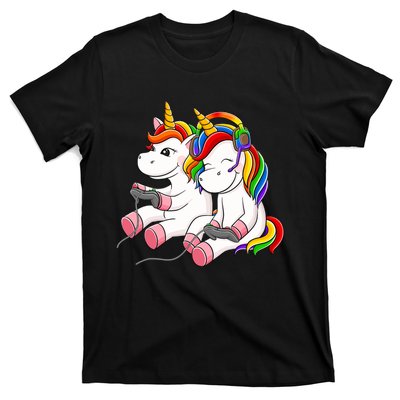 Couple Gaymer Gay Gmaer Unicorn Lgbt Rainbow Flag Pride T-Shirt