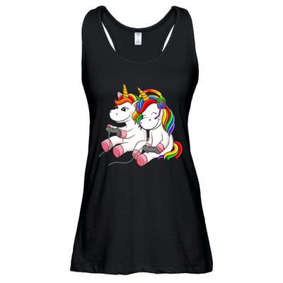 Couple Gaymer Gay Gmaer Unicorn Lgbt Rainbow Flag Pride Ladies Essential Flowy Tank