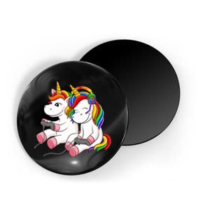 Couple Gaymer Gay Gmaer Unicorn Lgbt Rainbow Flag Pride Magnet