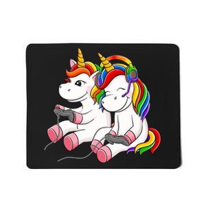 Couple Gaymer Gay Gmaer Unicorn Lgbt Rainbow Flag Pride Mousepad