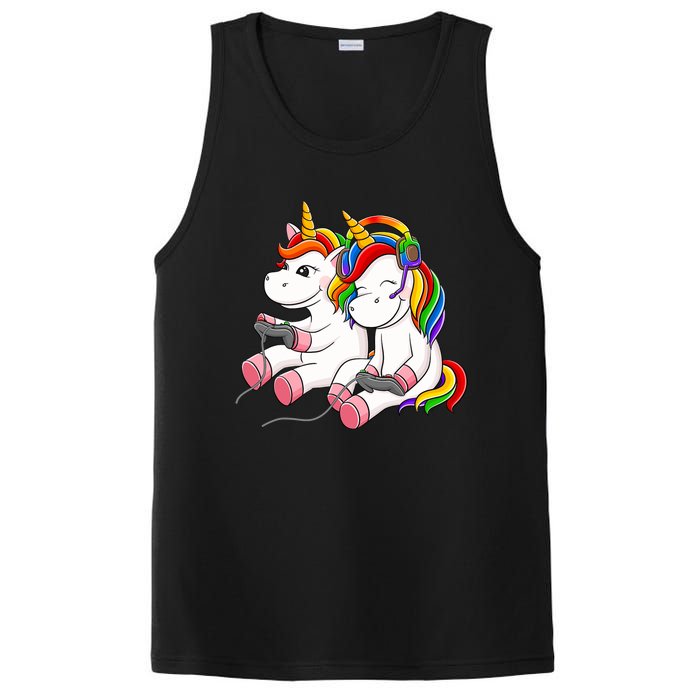 Couple Gaymer Gay Gmaer Unicorn Lgbt Rainbow Flag Pride PosiCharge Competitor Tank