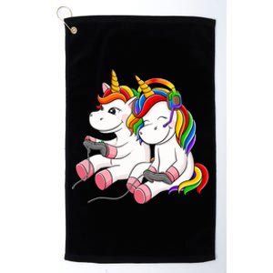 Couple Gaymer Gay Gmaer Unicorn Lgbt Rainbow Flag Pride Platinum Collection Golf Towel