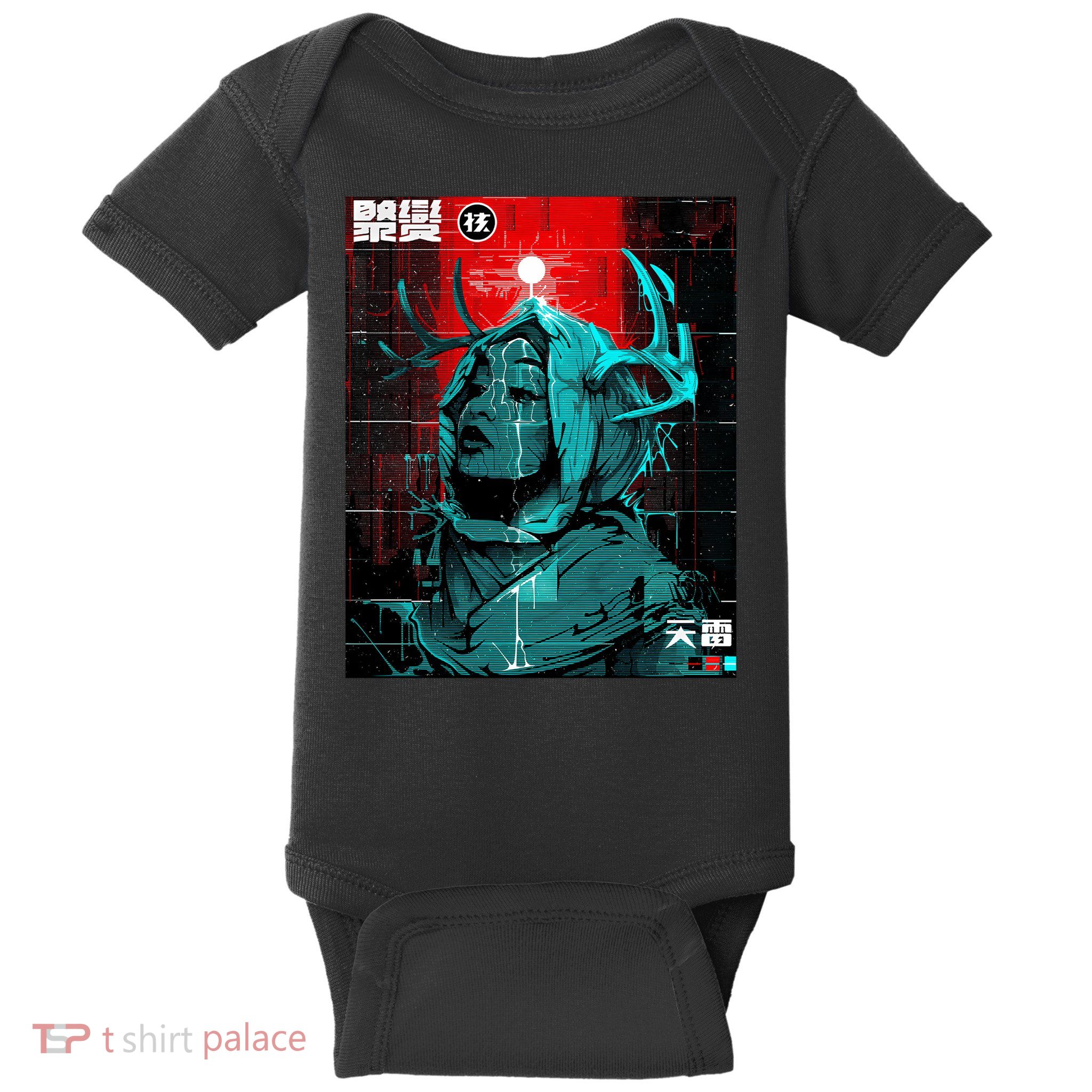 Cyberpunk Glitch Girl Urban Style Design T-Shirt Baby Bodysuit