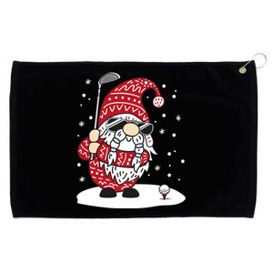 Christmas Golf Gnome Playing Golf Santa Christmas Golfer Gift Grommeted Golf Towel