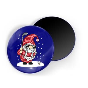 Christmas Golf Gnome Playing Golf Santa Christmas Golfer Gift Magnet