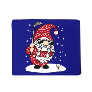 Christmas Golf Gnome Playing Golf Santa Christmas Golfer Gift Mousepad