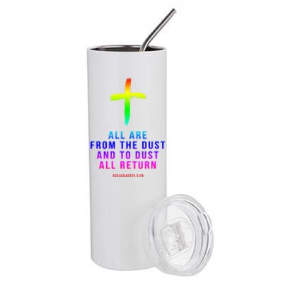 Christian Group Gift All Are From Dust Holy Week Bible Verse Gift Stainless Steel Tumbler